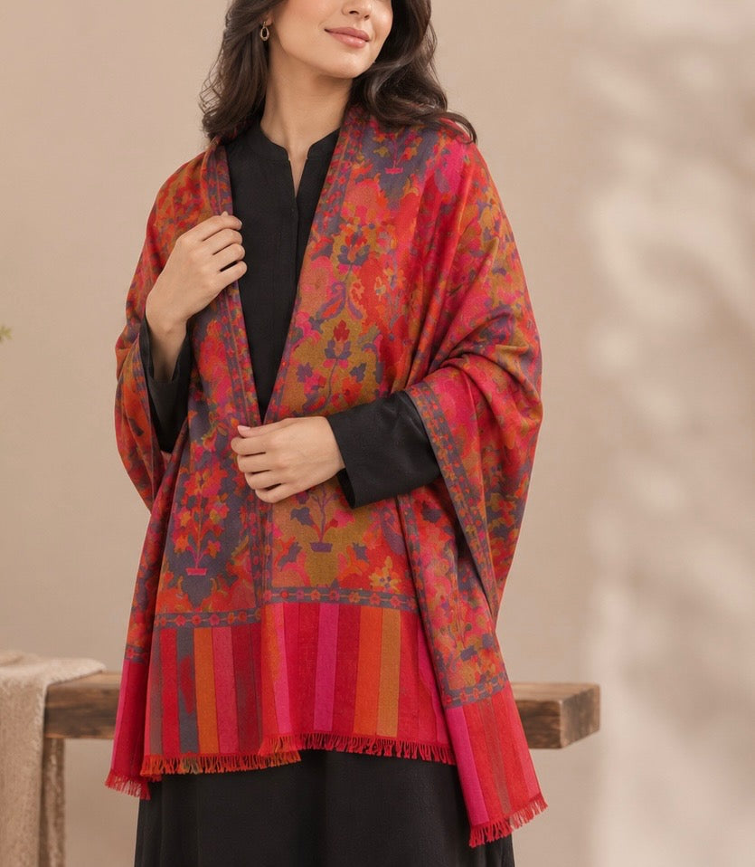 Garden Reverie Handwoven Shawl
