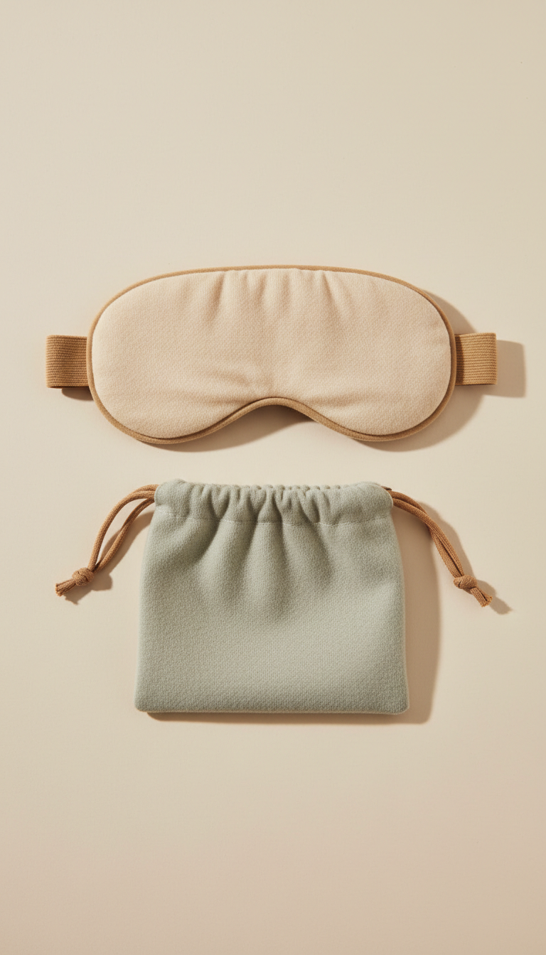 Signature Cashmere Eye Mask and Pouch Set