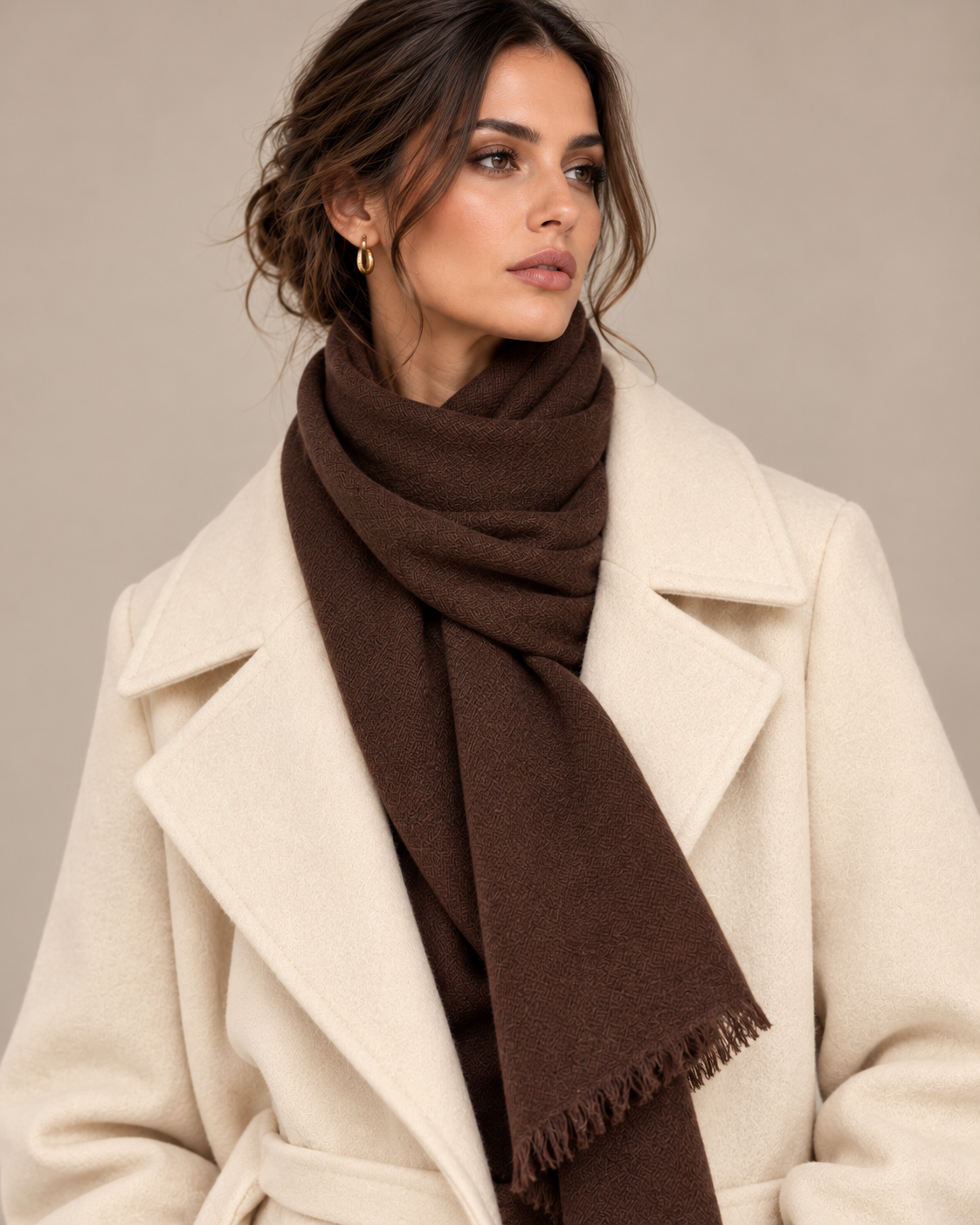 A beautiful brown cashmere shawl