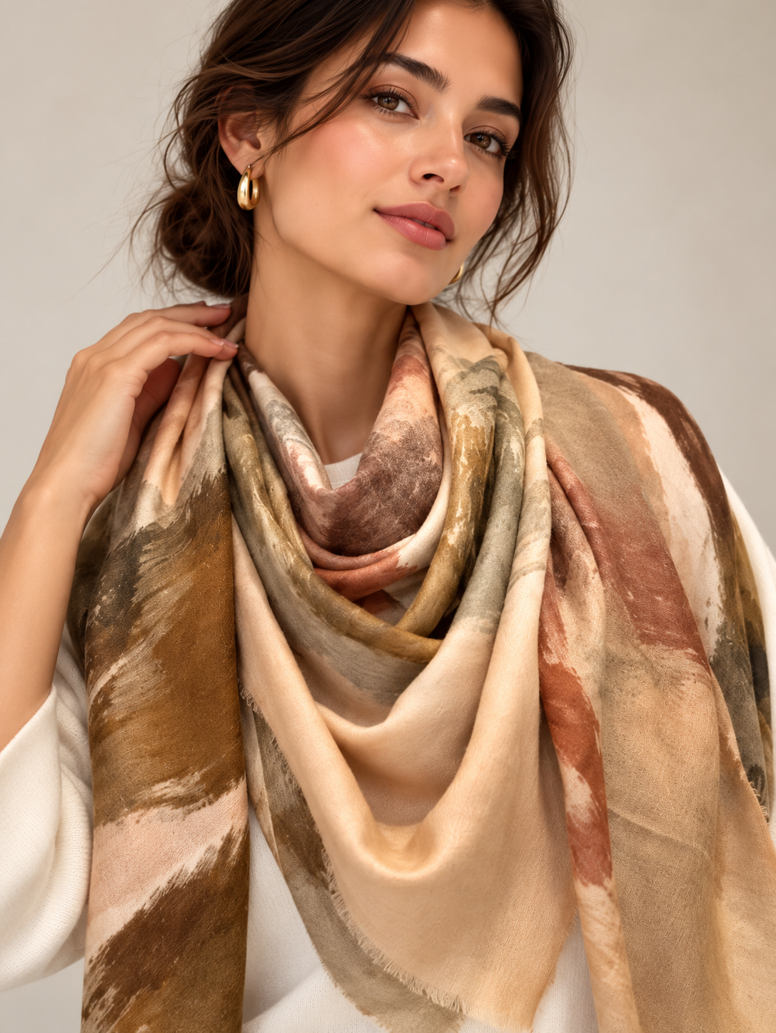 Handwoven cashmere shawl