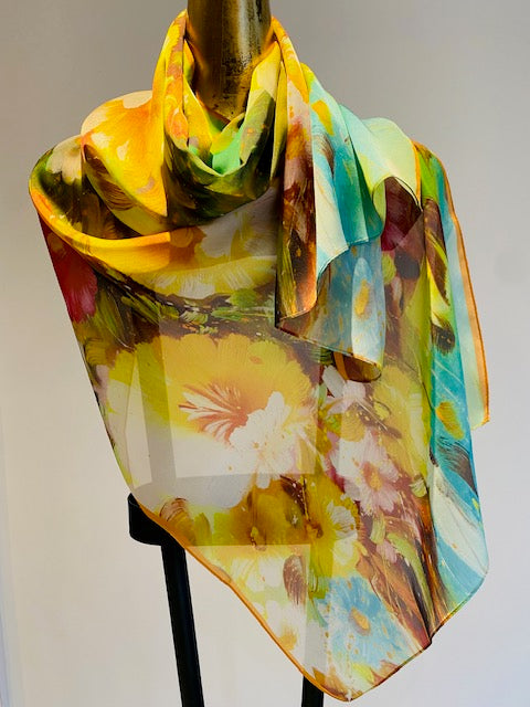 Printed Silk Scarves.