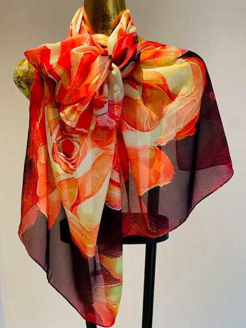 Printed Silk Scarves.