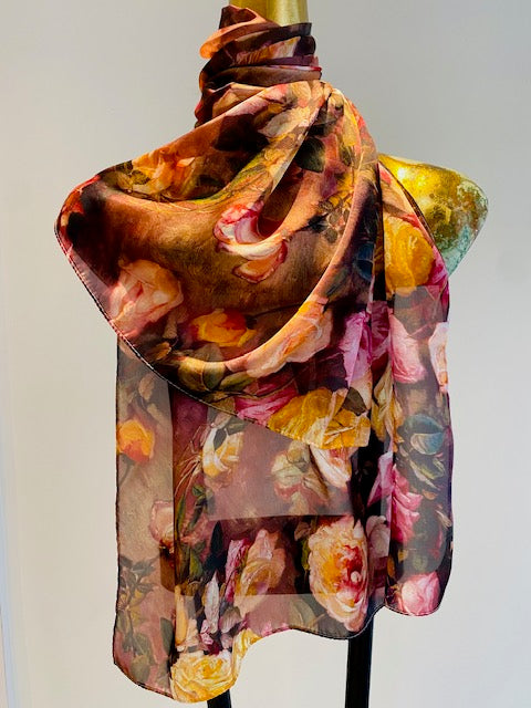 Floral Silk Scarf