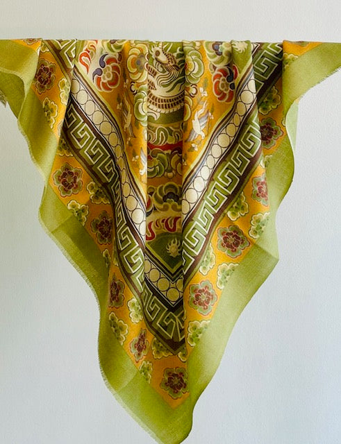Merino Wool Silk Square Scarf