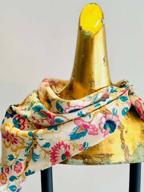 Merino Wool Silk Square Scarf