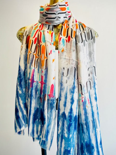 Printed Wool Scarf.