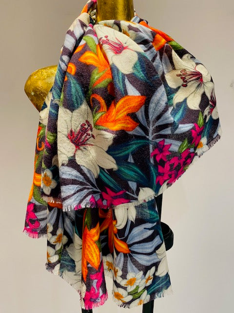 Merino Wool & Silk Scarf. April Sale 25% Off ....At Checkout Use Code April25