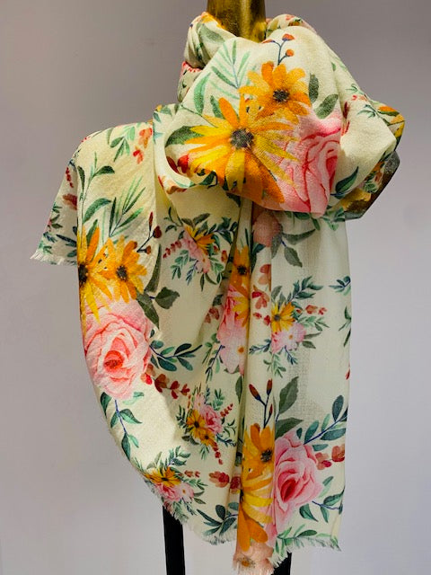 Merino Wool & Silk Scarf. April Sale 25% Off ....At Checkout Use Code April25