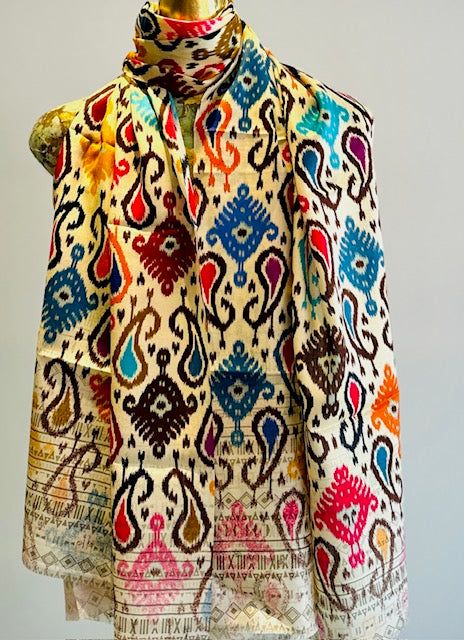 Fall Silk Printed Scarves.