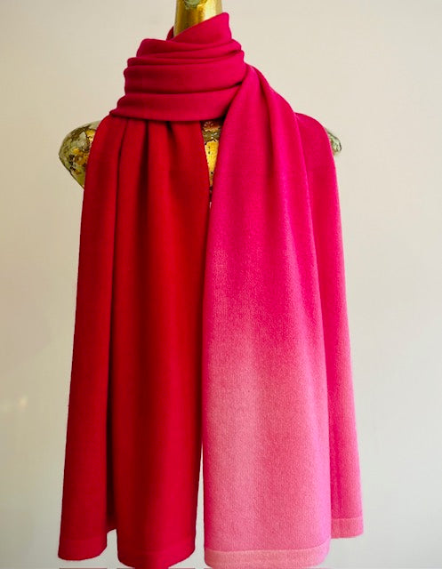 Two Tone Knitted Cashmere Shawl.