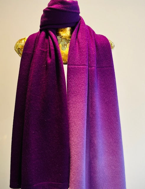 Two Tone Knitted Cashmere Shawl.
