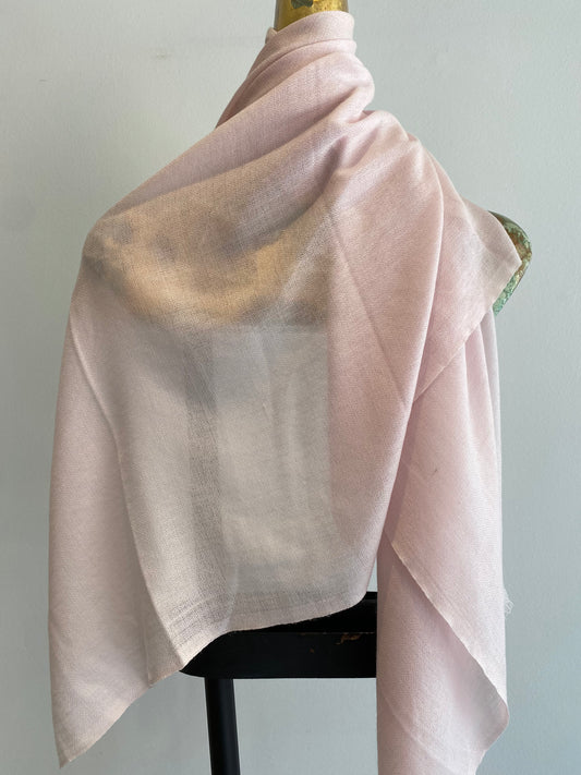 Featherweight cashmere shawl with ethereal drape and premium softness