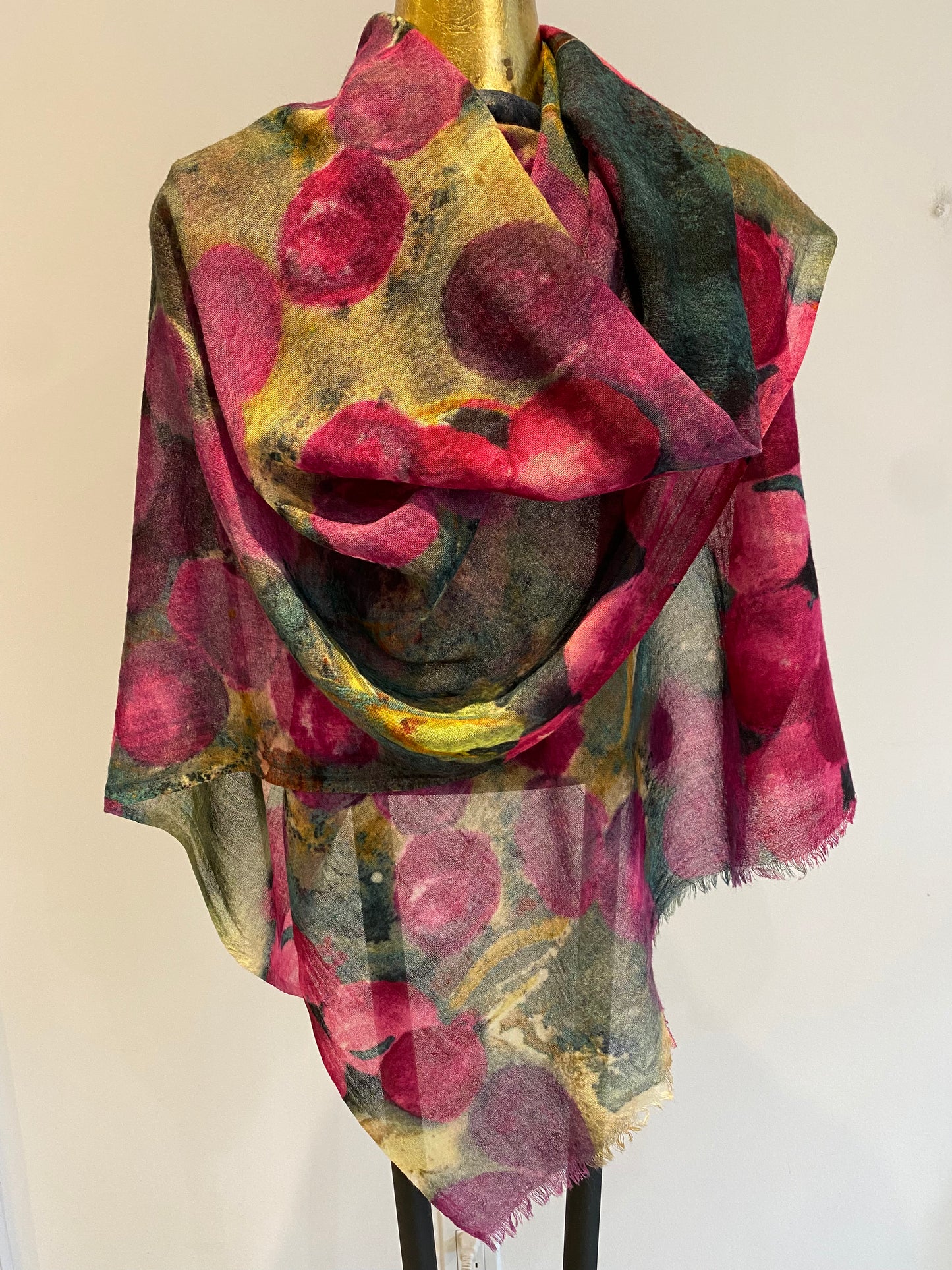 Merino Wool & Silk Scarf. April Sale 25% Off ....At Checkout Use Code April25