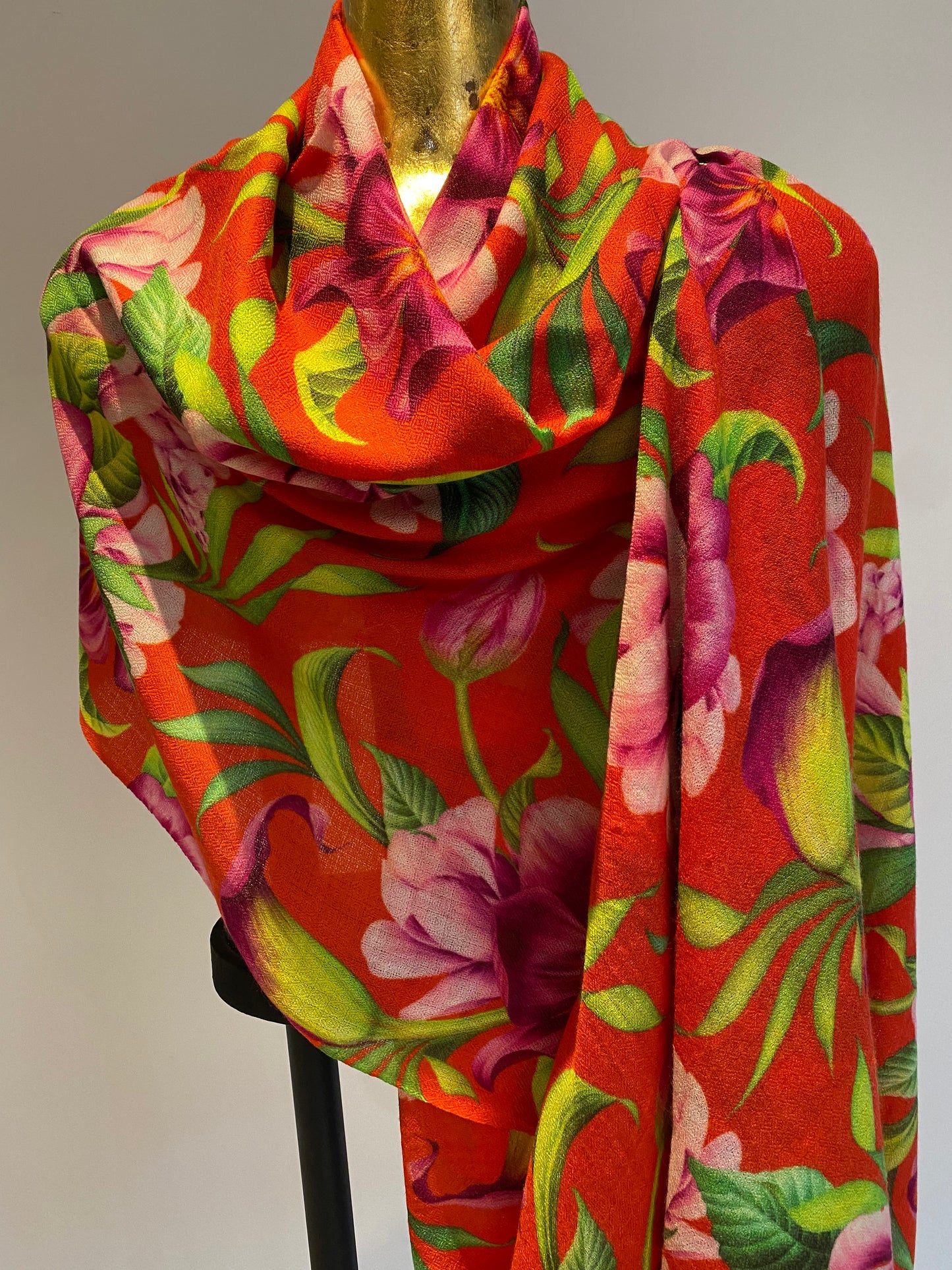 Merino Wool & Silk Scarf. April Sale 25% Off ....At Checkout Use Code April25