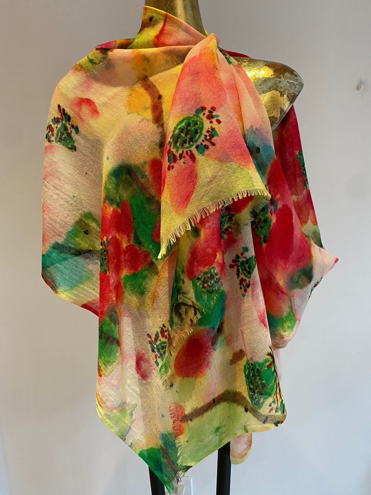 Merino Wool & Silk Scarf. April Sale 25% Off ....At Checkout Use Code April25
