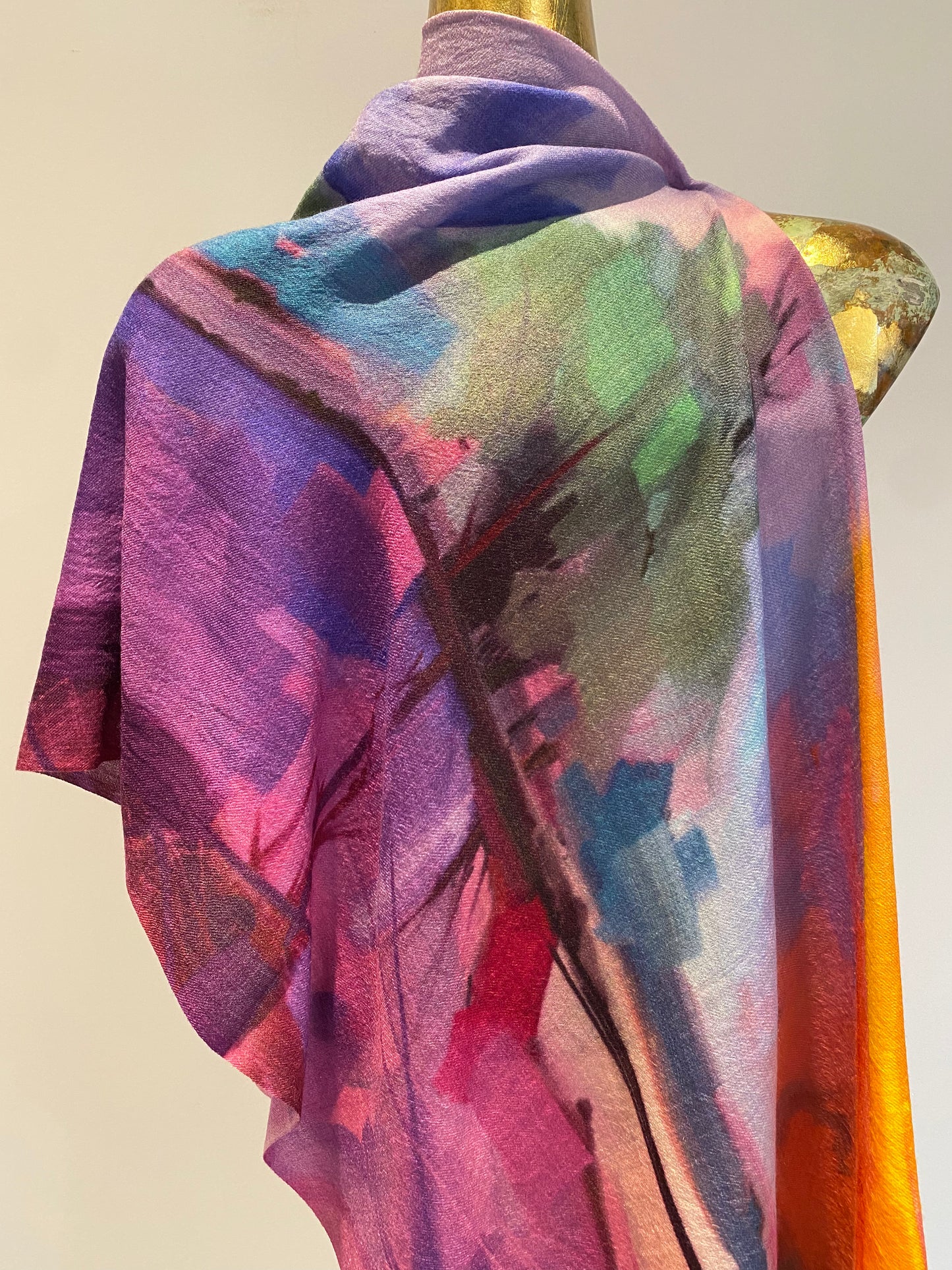 Merino Wool & Silk Scarf. April Sale 25% Off ....At Checkout Use Code April25