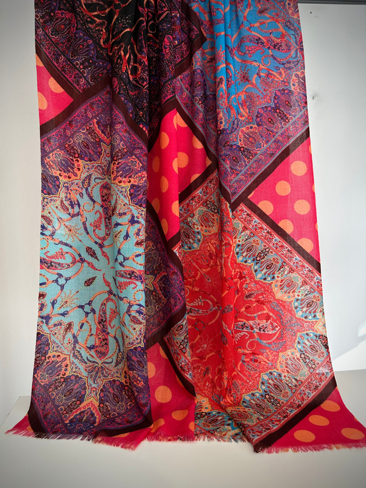 Colourful cashmere shawl