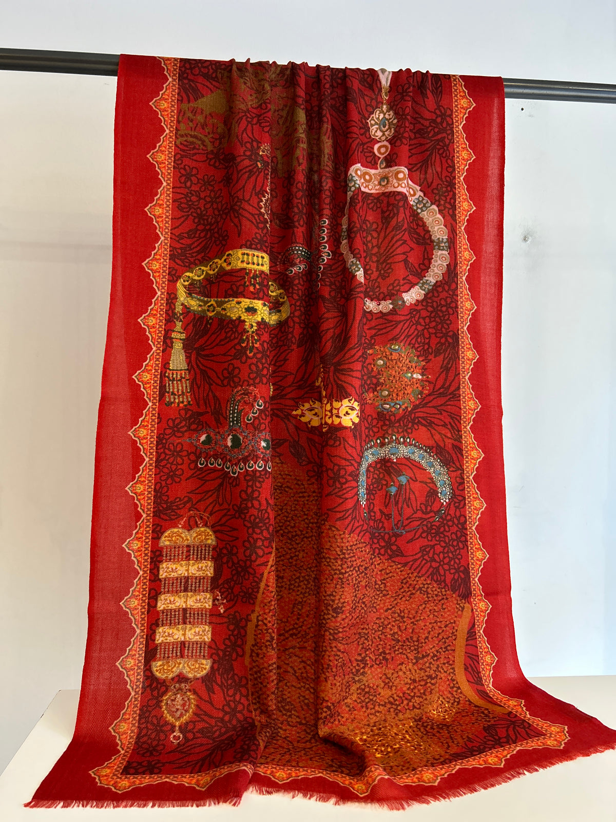 Beautiful cashmere & wool printed shawl