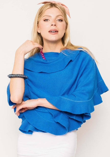 Cashmere Ruffled Shawl.