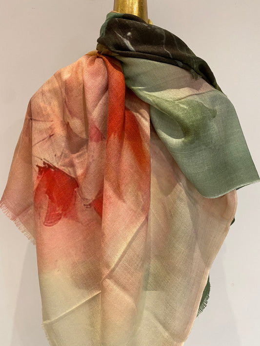Luxury Light Cashmere Printed Shawl.