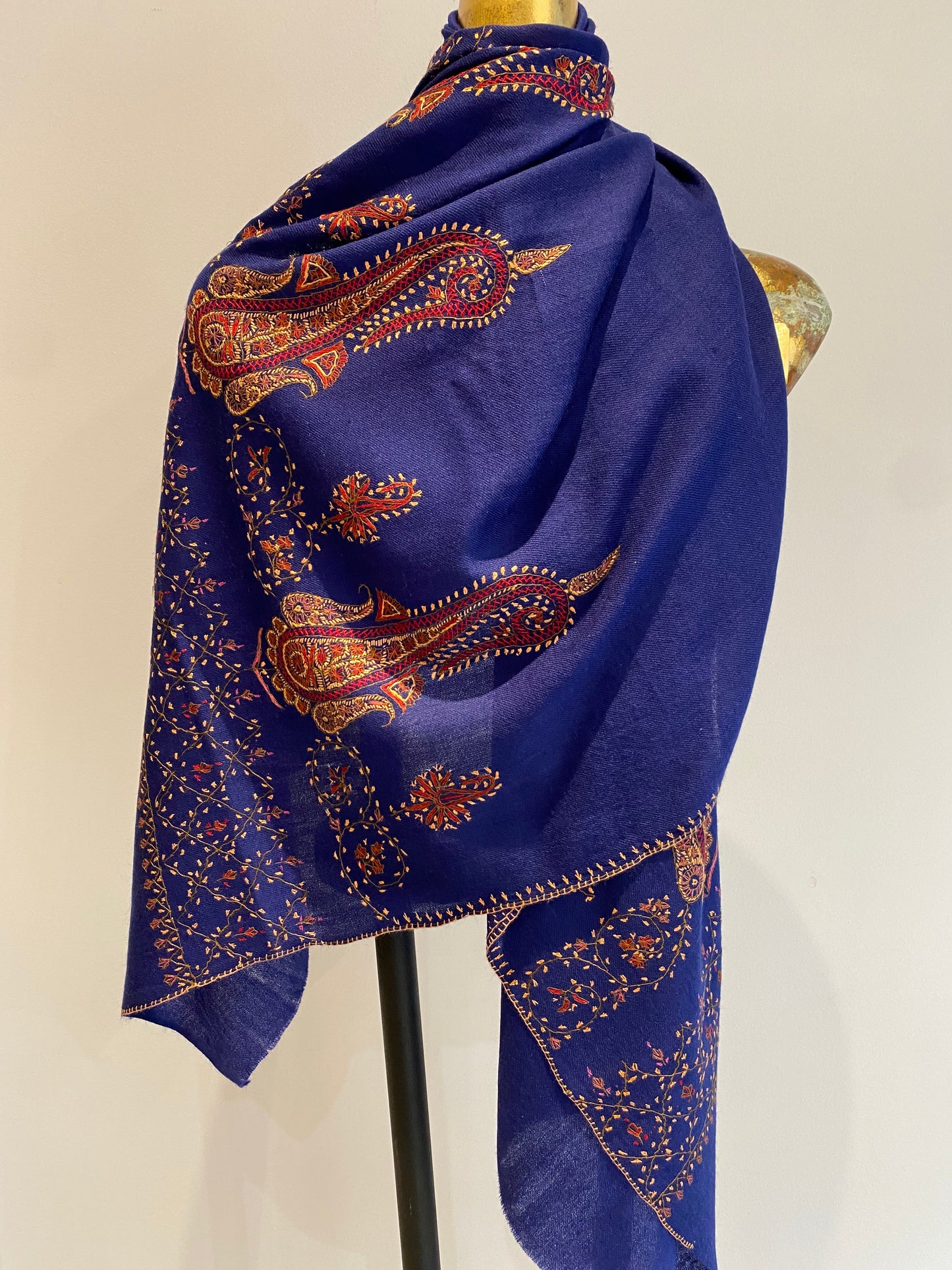 Kashmiri Shawl With Embroidery