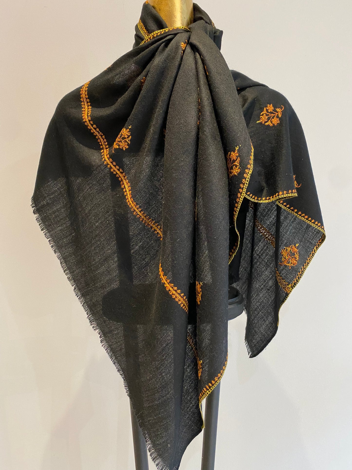 Kashmiri Shawl With Embroidery - 50% Off