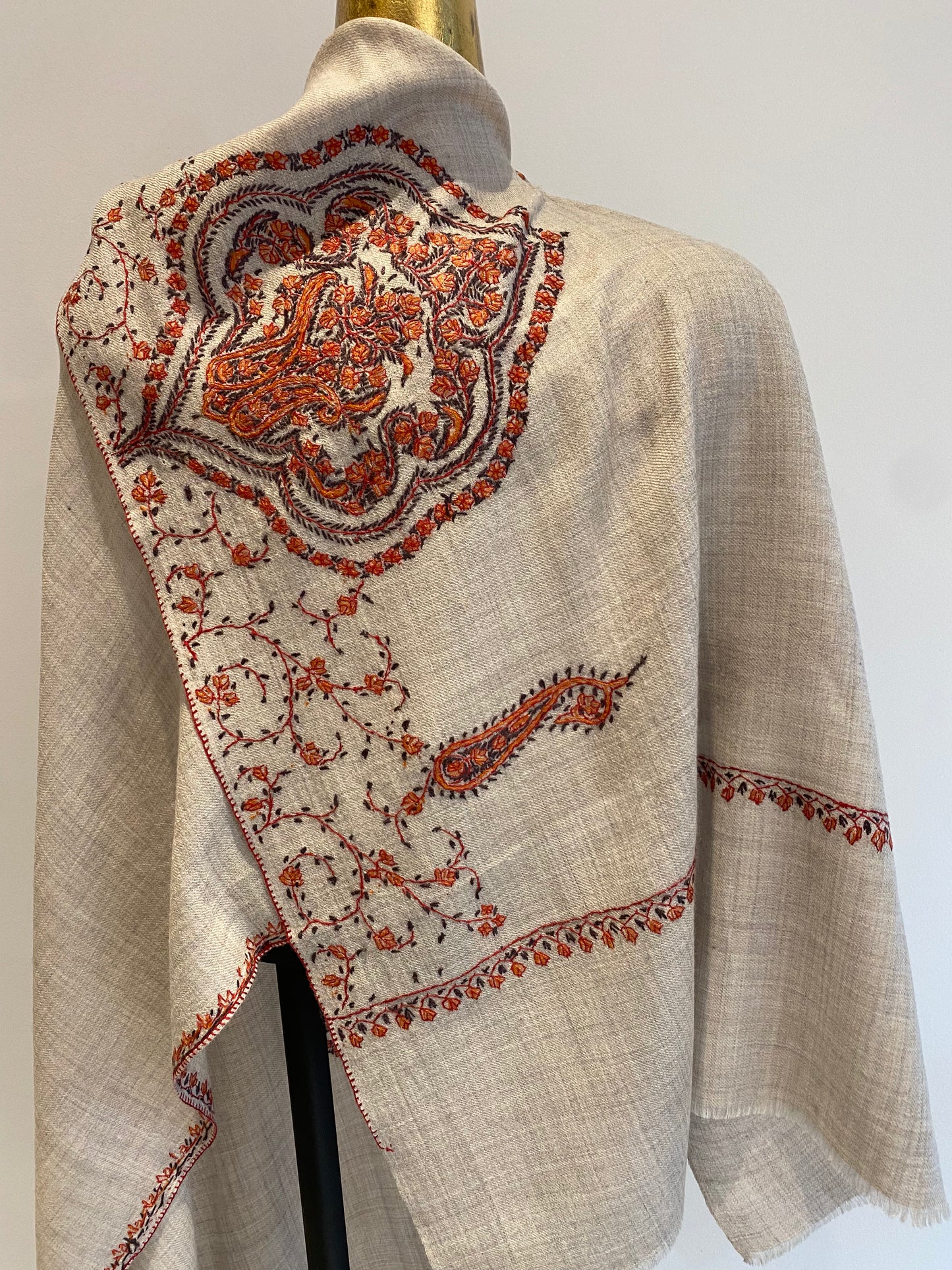 Kashmiri Shawl With Embroidery