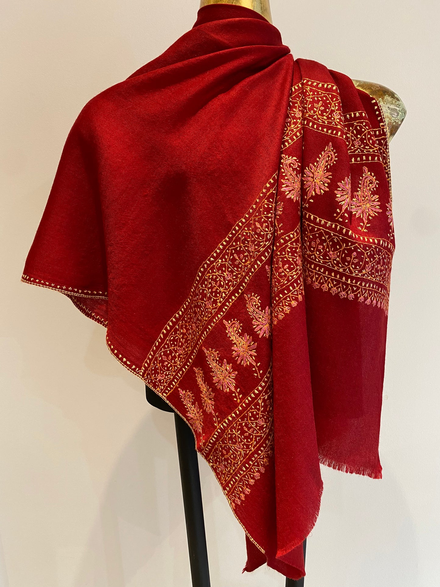 Kashmiri Shawl With Embroidery