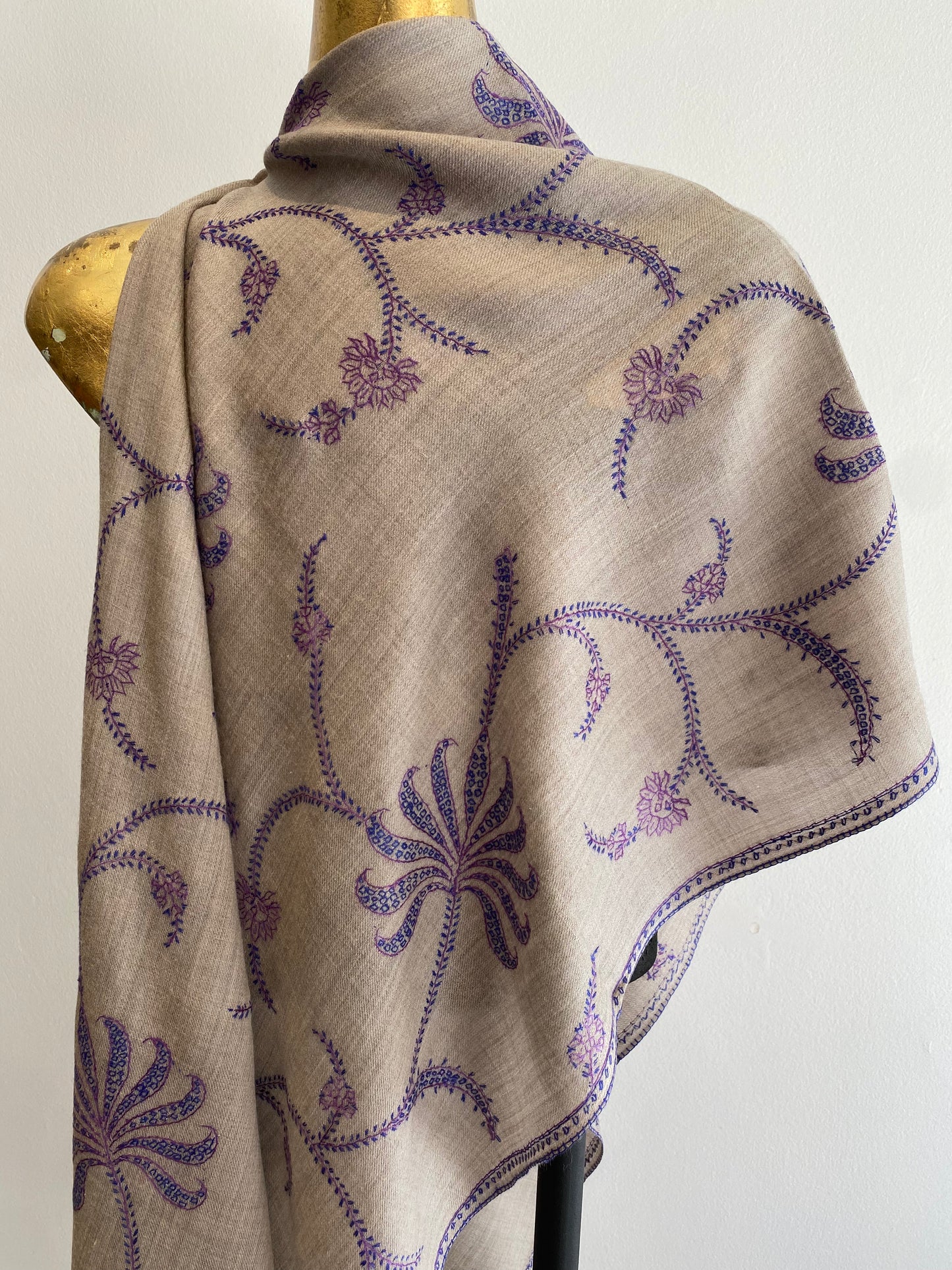 Kashmiri Shawl With Embroidery