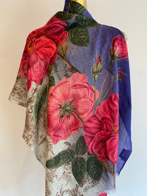 Fall Floral Printed Scarf.