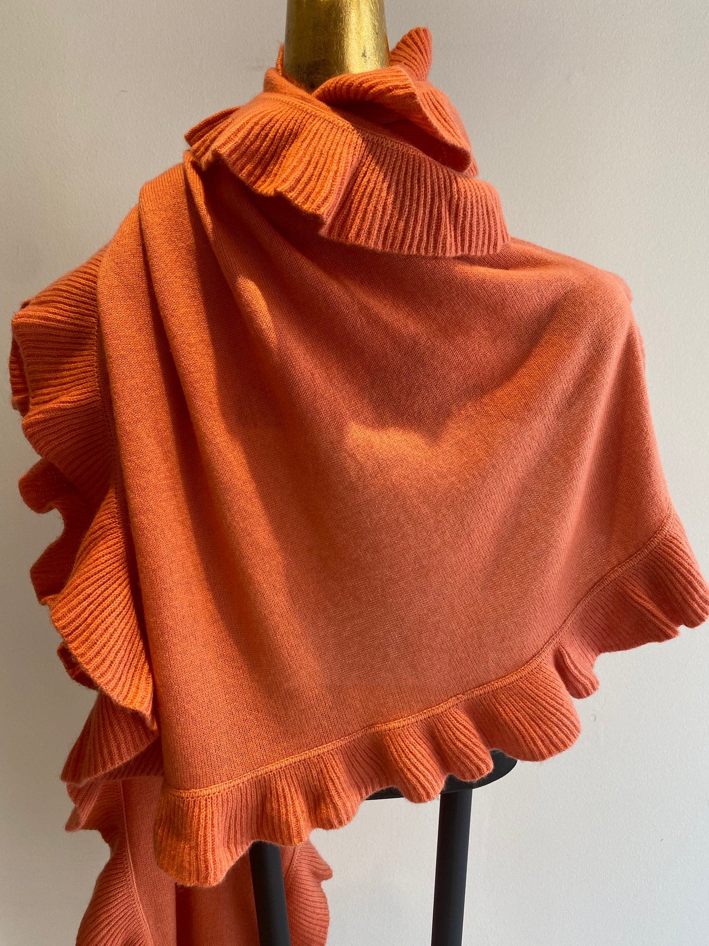 Cashmere Ruffled Shawl.