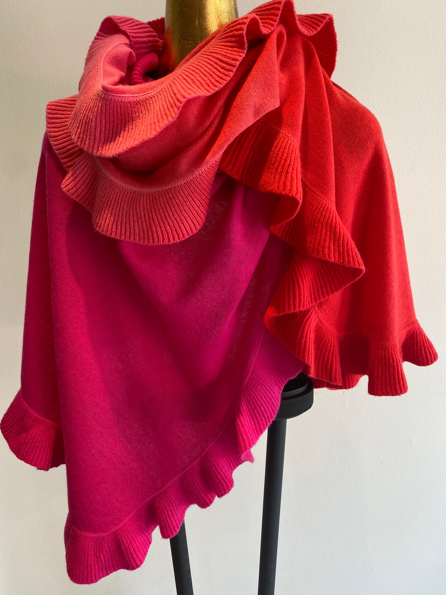 Cashmere Ruffled Shawl.