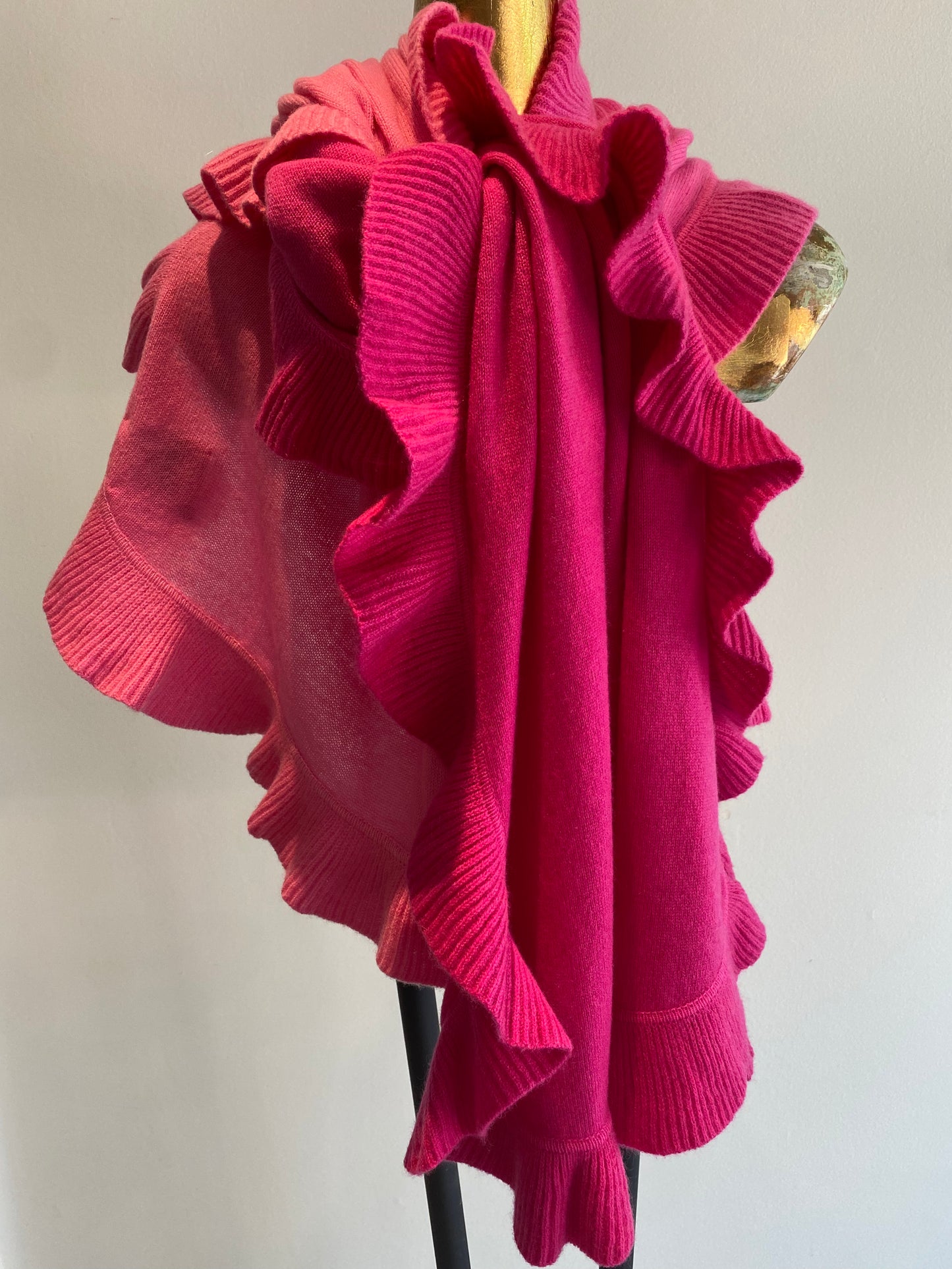 Cashmere Ruffled Shawl.