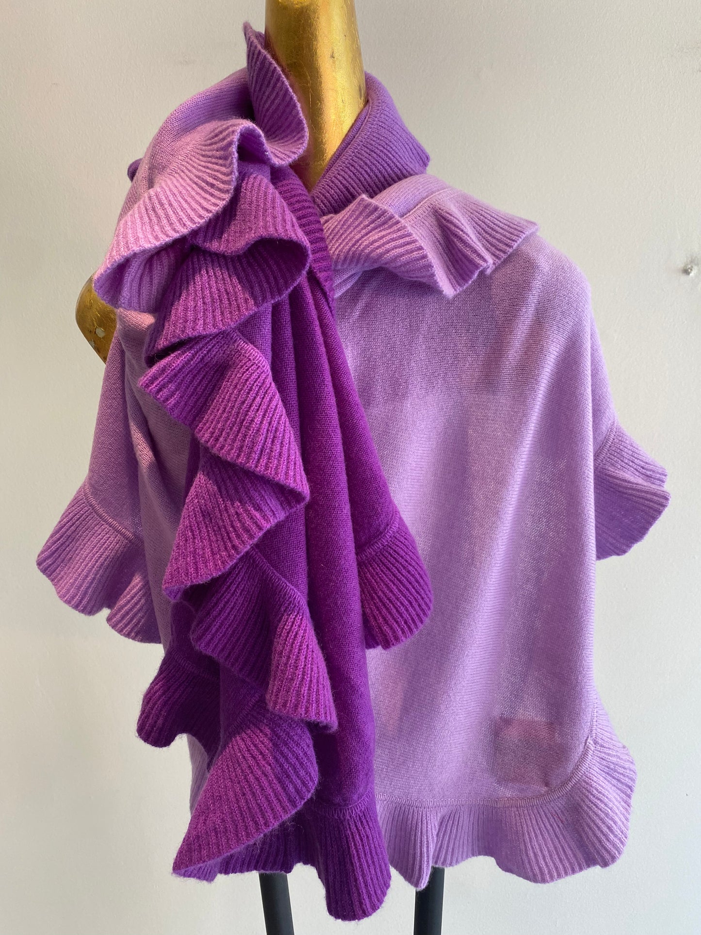 Cashmere Ruffled Shawl.