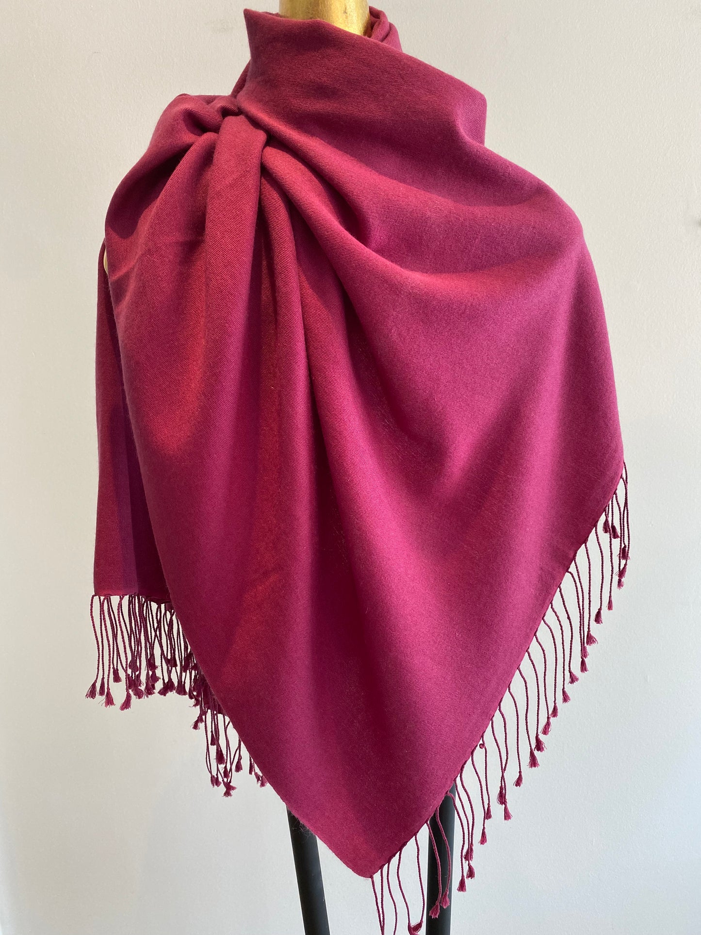 Classic pashmina shawl detail - premium cashmere silk texture
