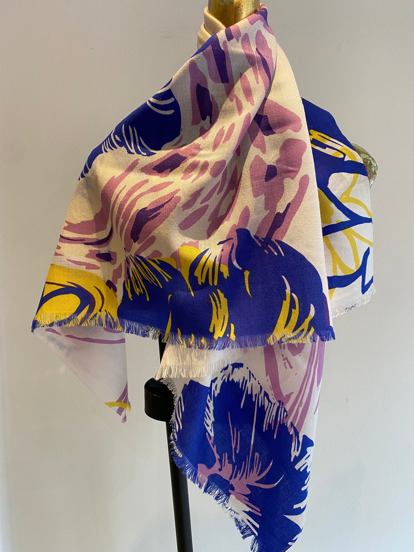 Printed Wool Scarf.