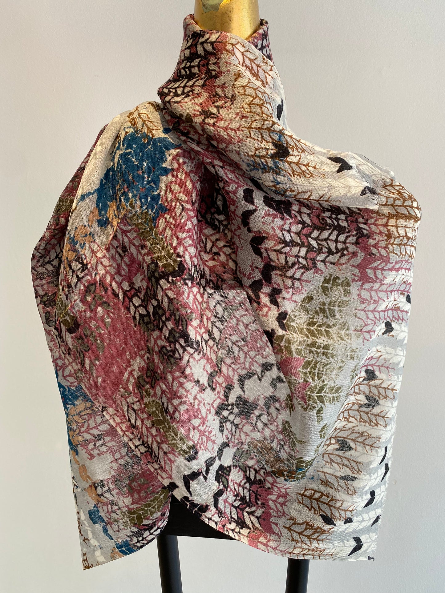Wool & Silk Printed Scarf.