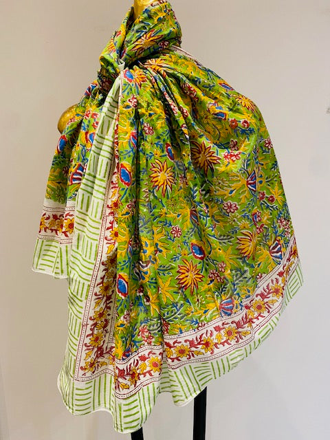 Hand Block Print Cotton Scarves - 75% Off
