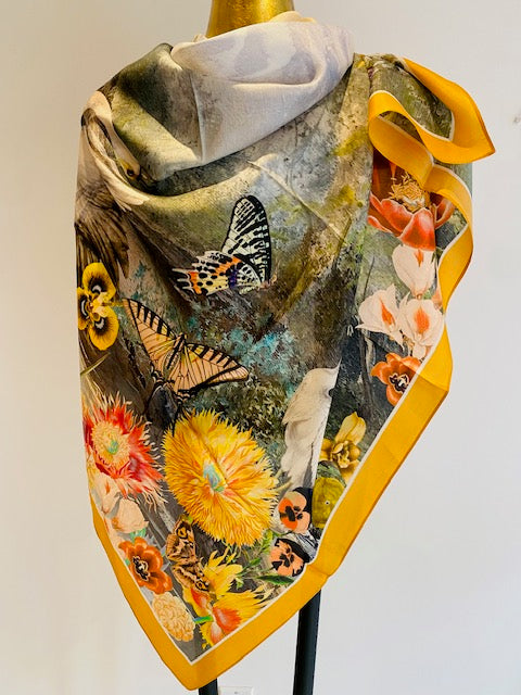 Square Silk Scarves. April Sale 25% Off ....At Checkout Use Code April25