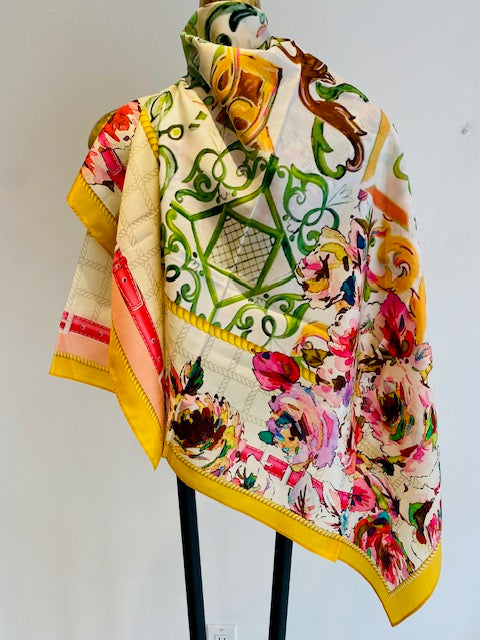 Square Silk Scarves. April Sale 25% Off ....At Checkout Use Code April25