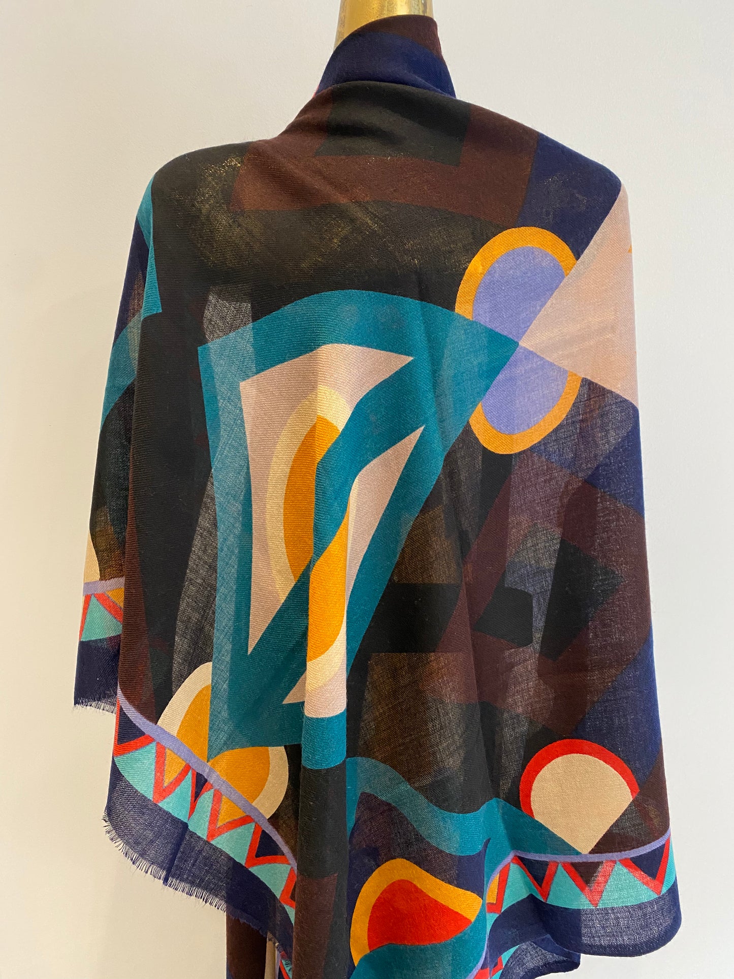 Winter shawl full display - timeless cashmere luxury accessory