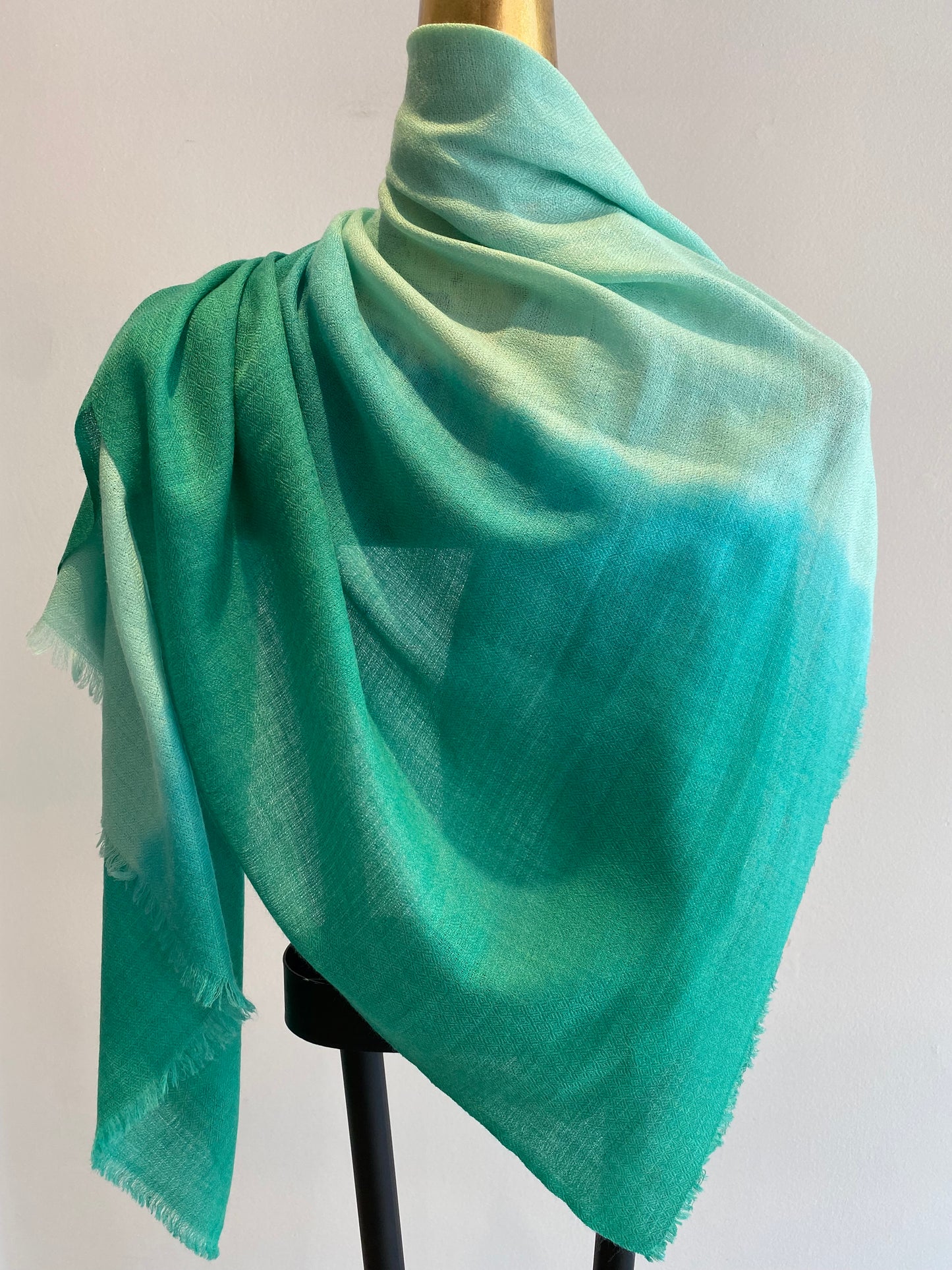 Cashmere Featherweight Two Tone Shawl.