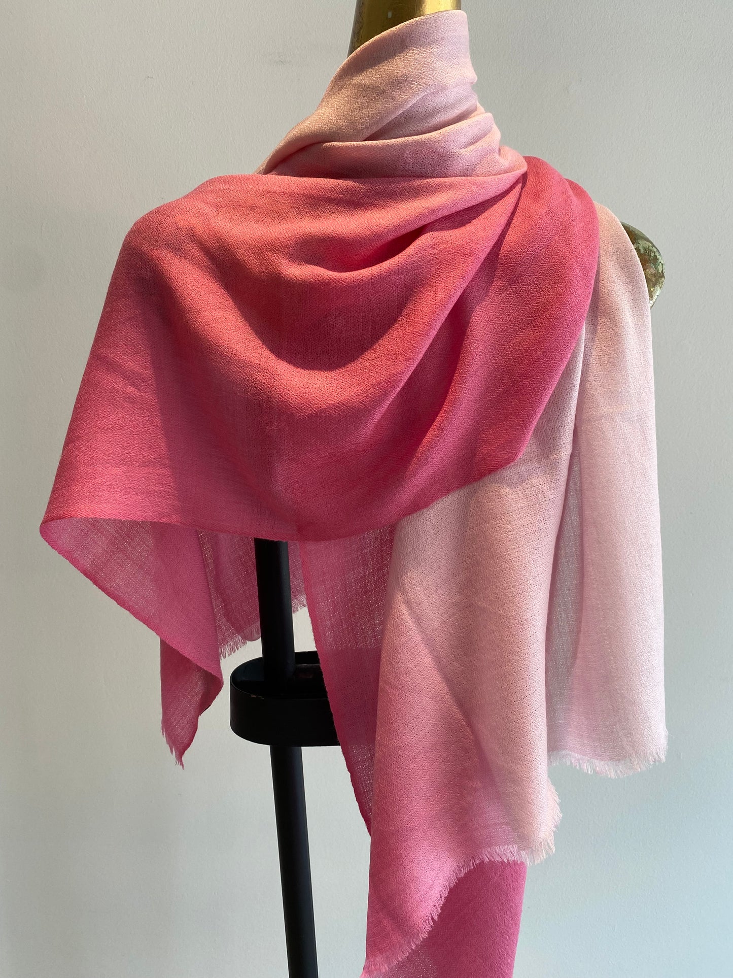 Cashmere Featherweight Two Tone Shawl.