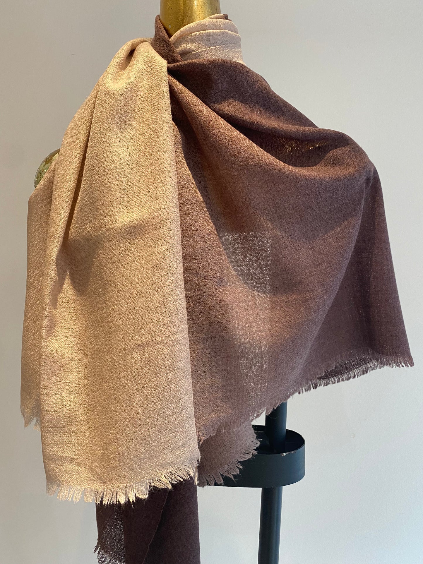 Luxury Light Cashmere Two Tone Shawl.