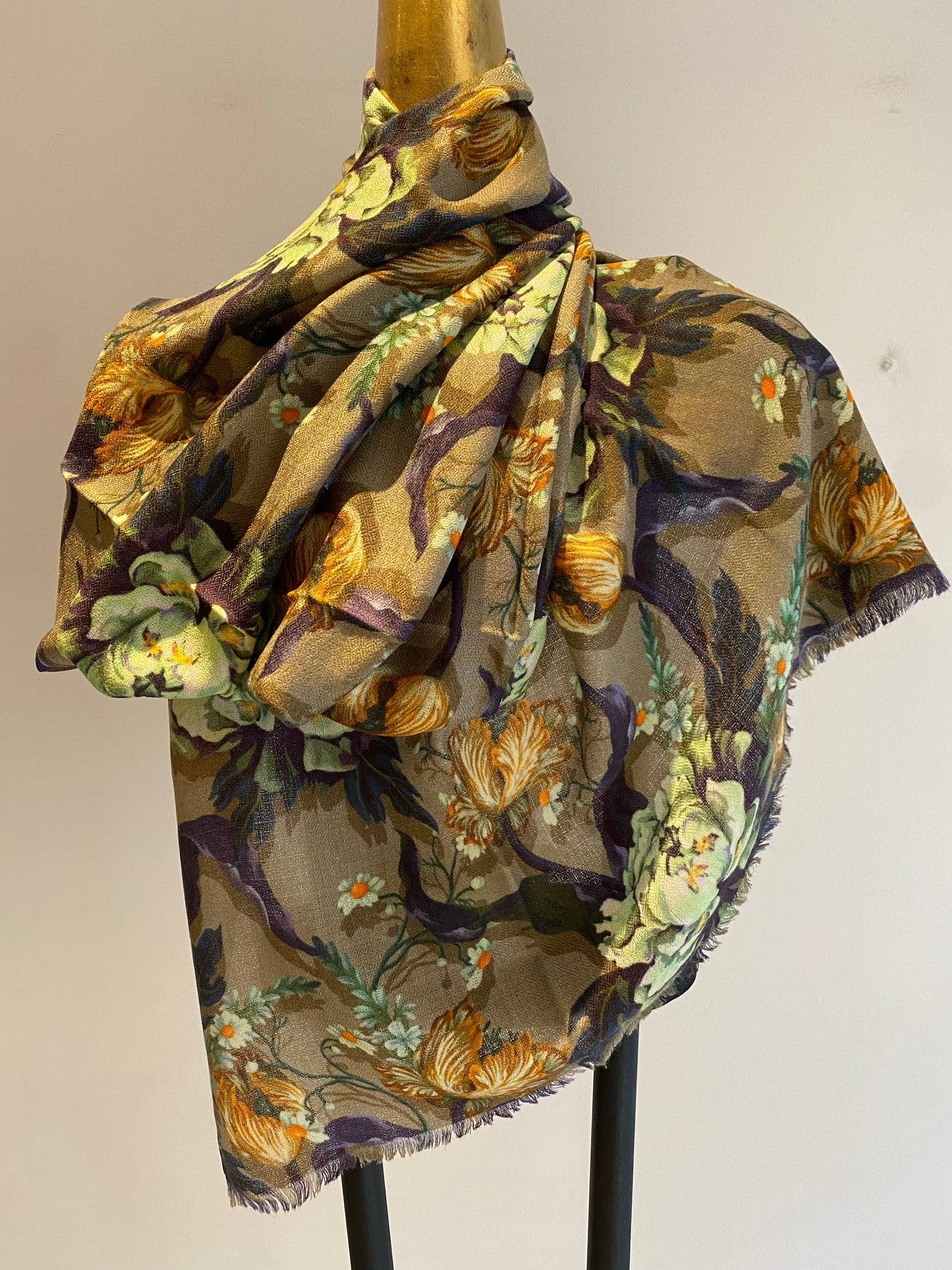 Merino Wool & Silk Scarf. April Sale 25% Off ....At Checkout Use Code April25