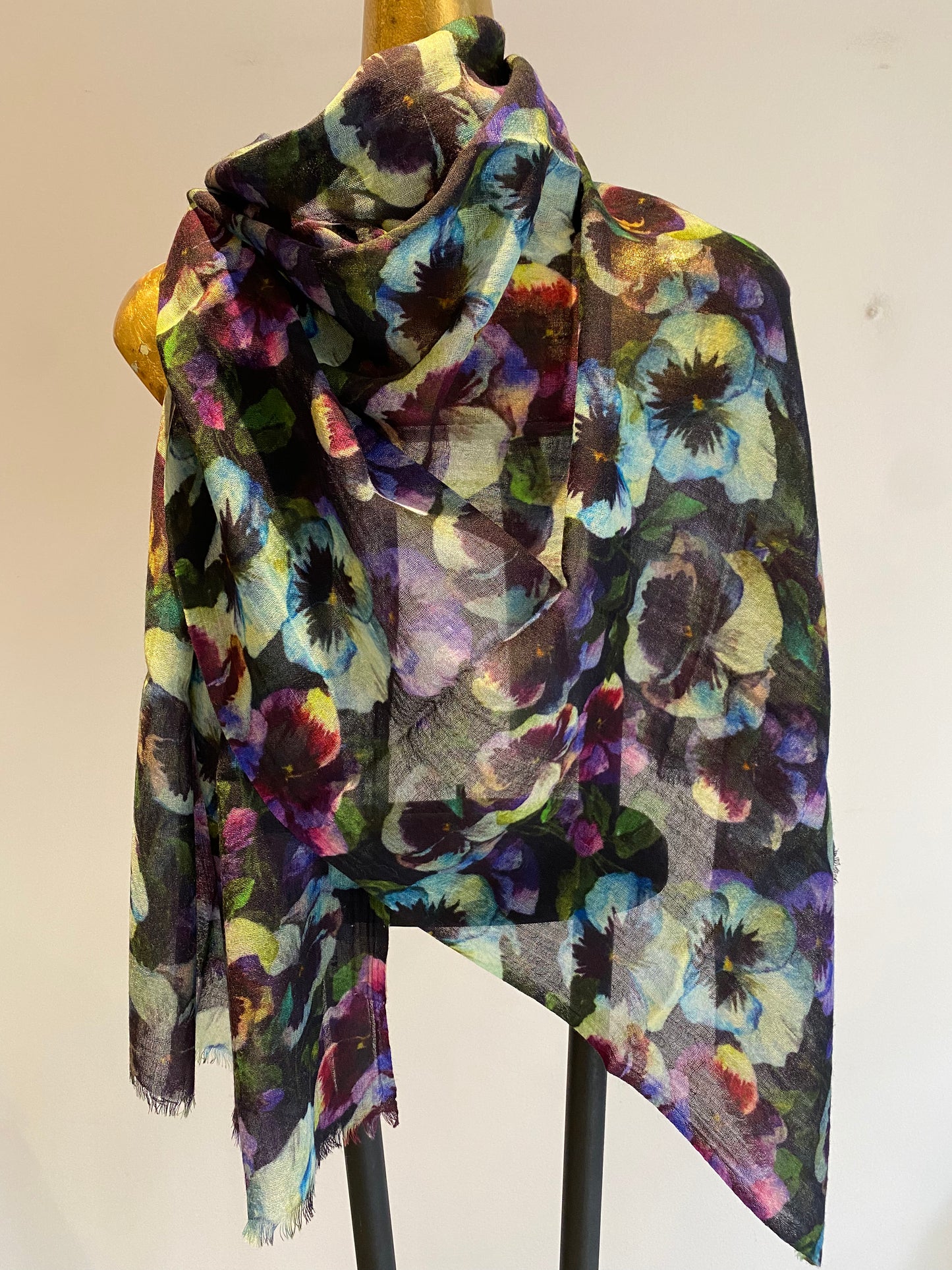 Merino Wool & Silk Scarf. April Sale 25% Off ....At Checkout Use Code April25