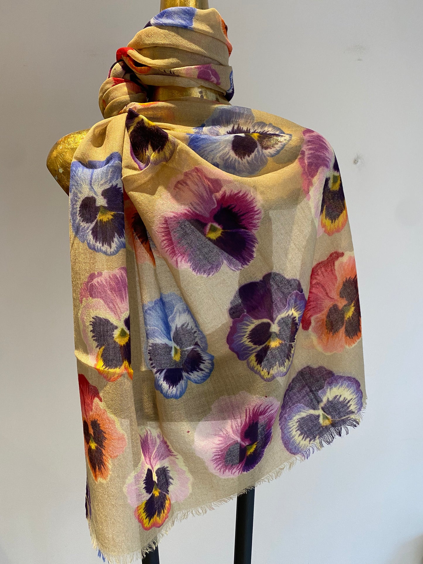 Merino Wool & Silk Scarf. April Sale 25% Off ....At Checkout Use Code April25
