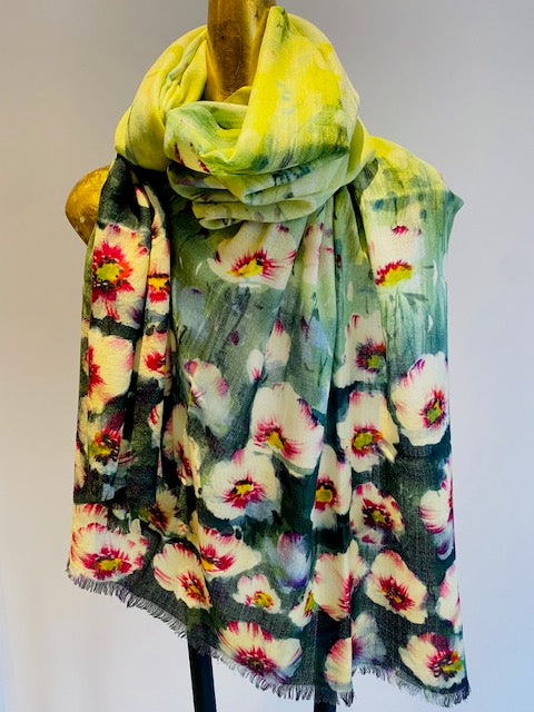 Merino Wool & Silk Scarf. April Sale 25% Off ....At Checkout Use Code April25