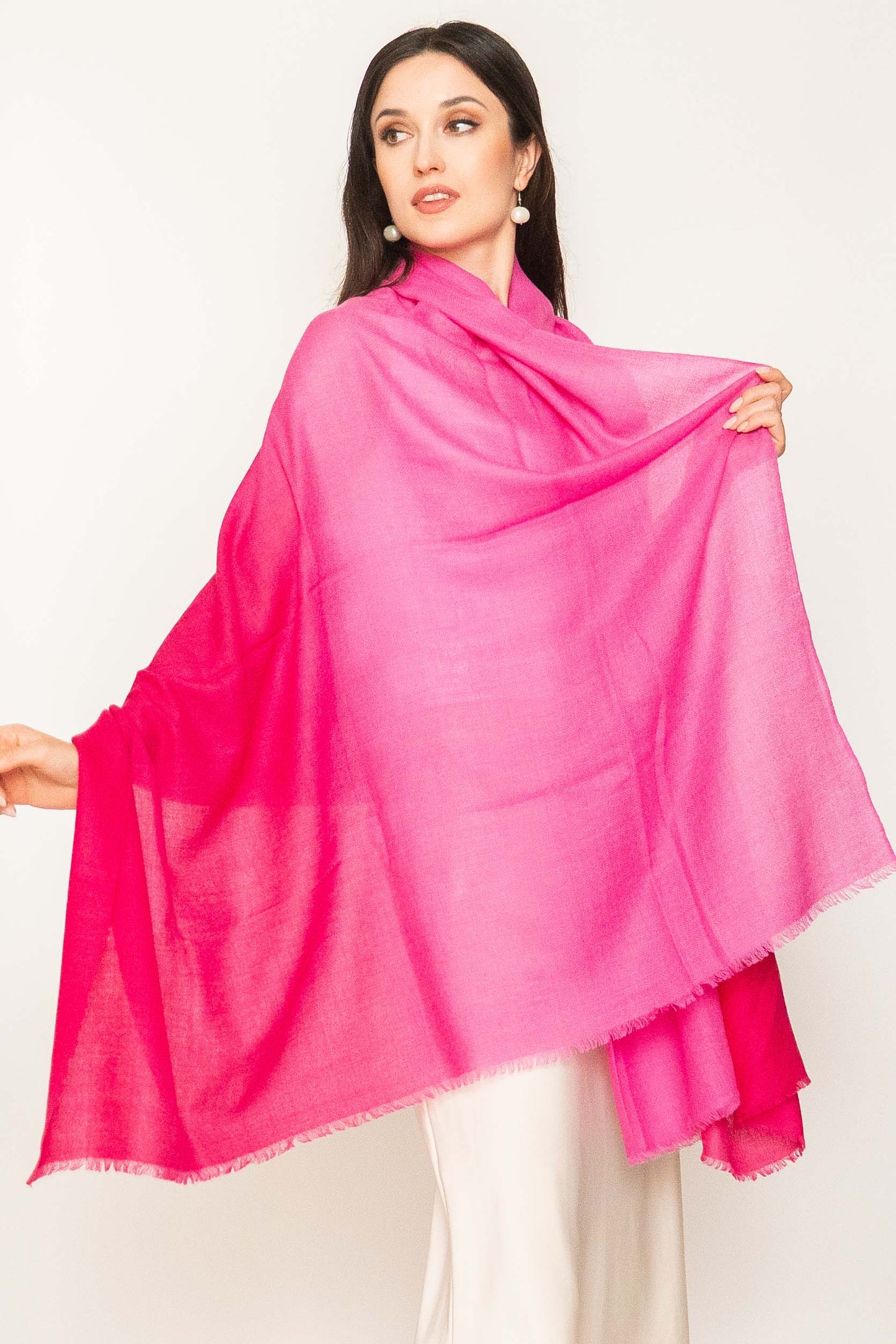 Luxury Light Cashmere Two Tone Shawl.