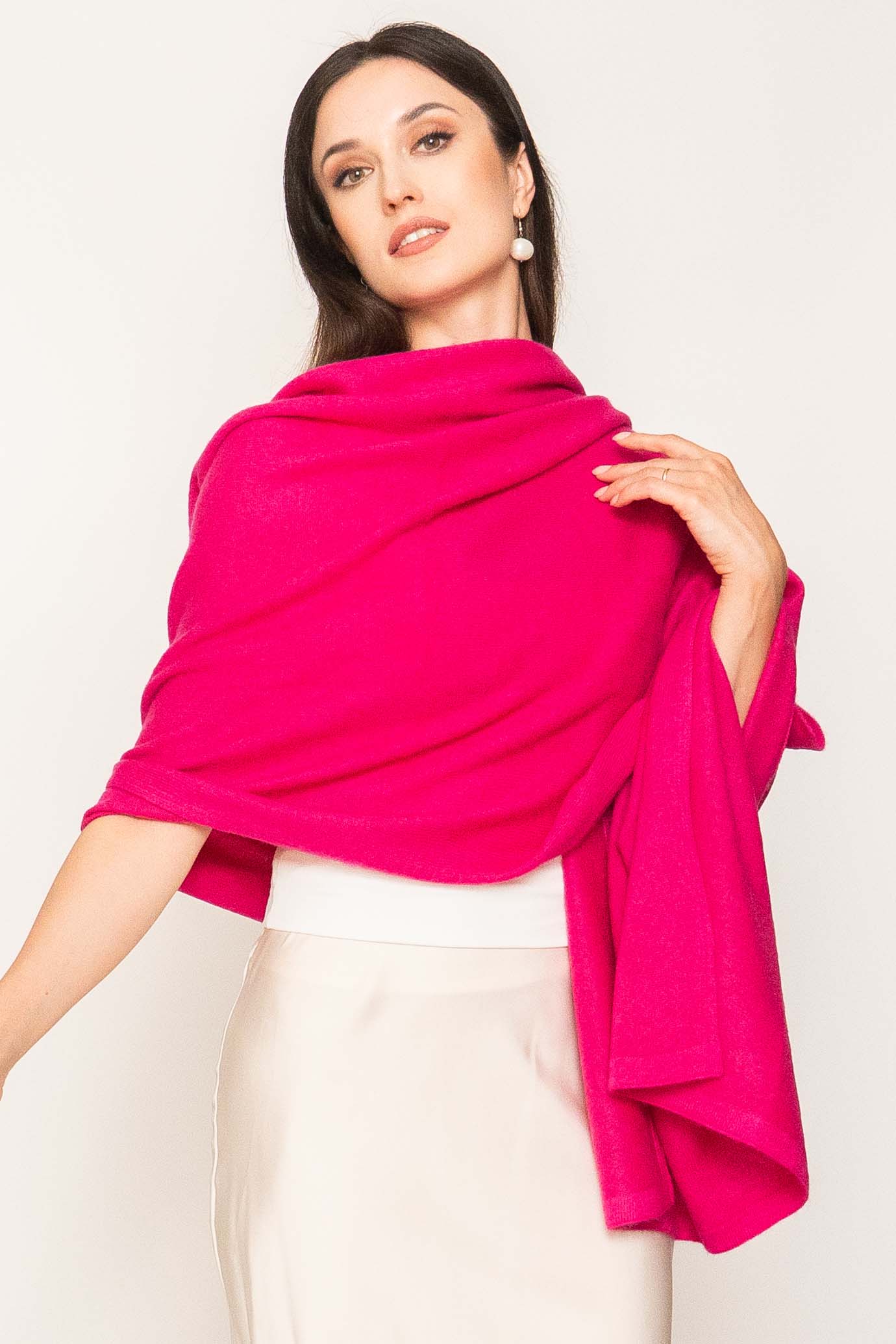 Luxurious Knitted Cashmere Shawl.